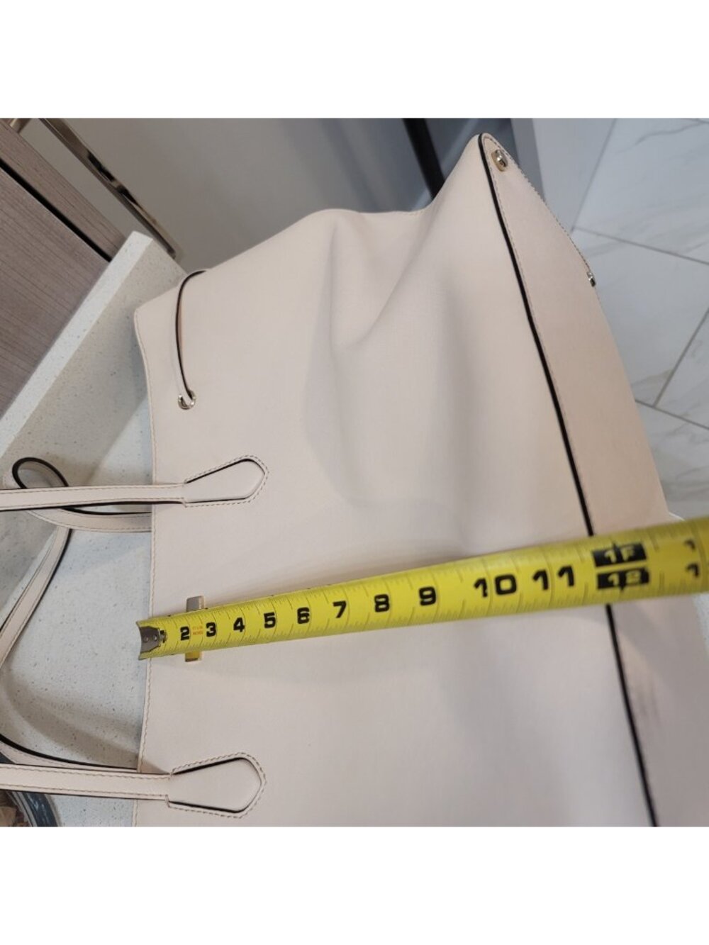 Kate Spade Ari Laurel Way Pink Saffiano Leather LG Tote EUC, $379 White - Picture 12 of 12